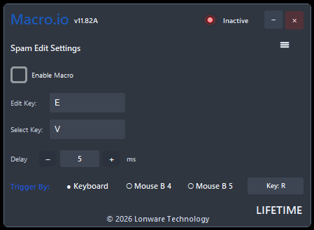Macro.io Spam Edit